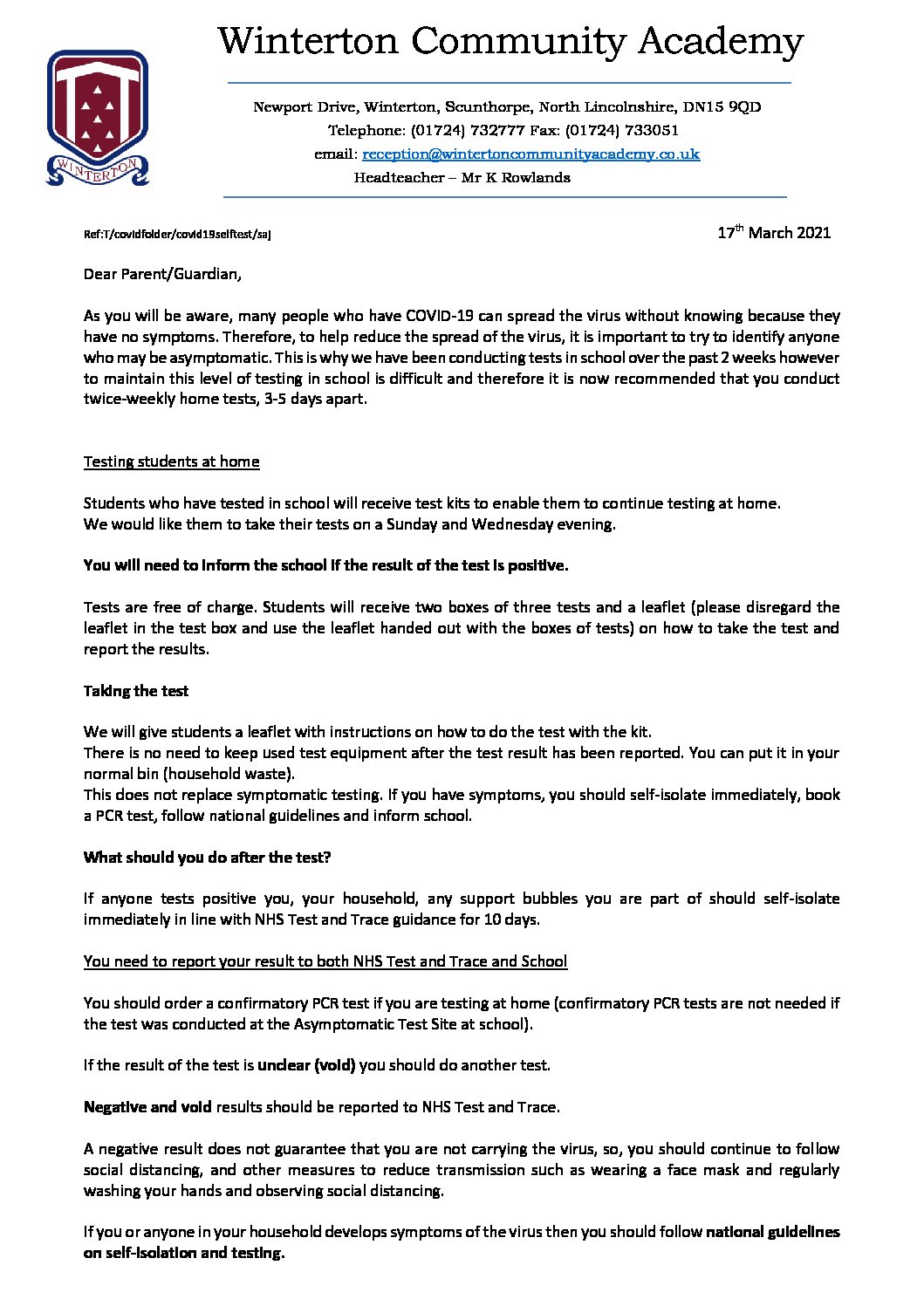 Winterton Community Academy